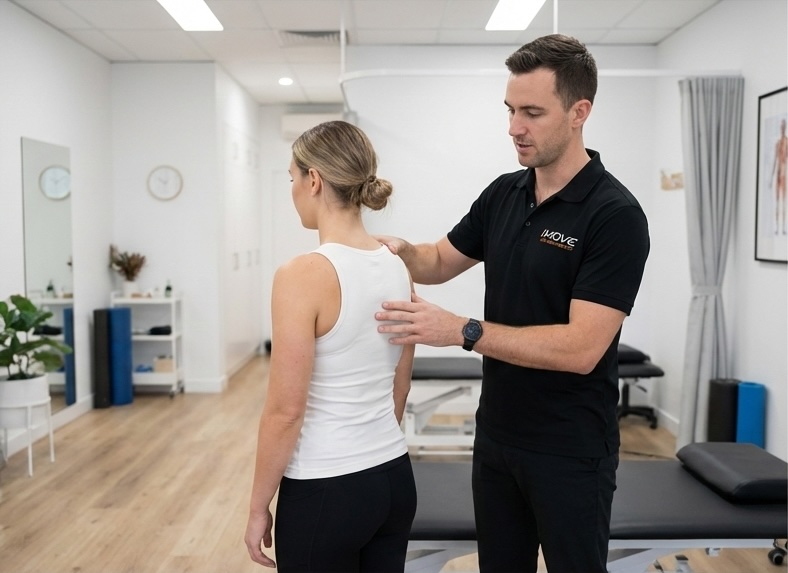 Physiotherapy assessment for acute lower back pain treatment at iMove Sydney clinic